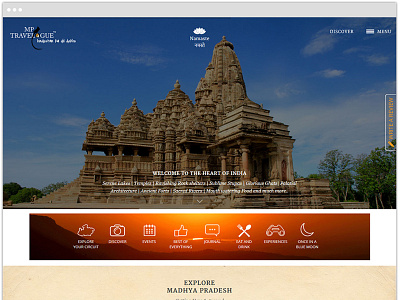 Travelblog incredible india india layout layouts mockup travel travel blog web design website design wordpress