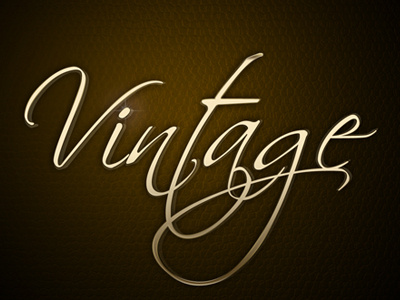 Vintage gold retro typography