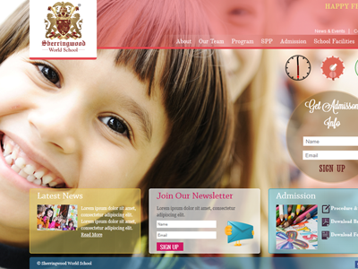 Layout for pre school glassy layout photoshop school website we design