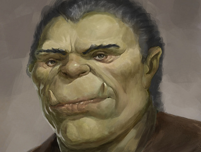 Orc Portrait 2d art character character design character illustration concept art creature design digital 2d digital illustration digital painting illustration painting