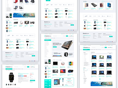 ElectroHouse Website UI Kit design ecommerce store template ui ui deisgn ux ux design website xd