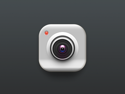 Skeuomorphic camera icon app branding icon illustration logo photoshop skeuomorphism ui vector