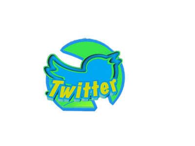 Twitter logo, redesign 3d app design logo