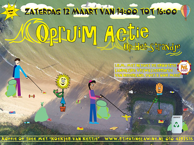 Opruim Actie Poster branding design graphic design illustration typography vector