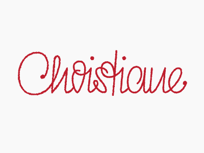 Christiane hand logo signature type typography writing