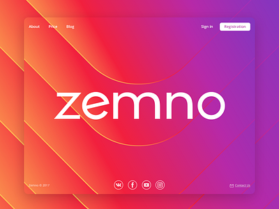 Zemno.ru color design gradient illustrator instagram photoshop site ui ux web www