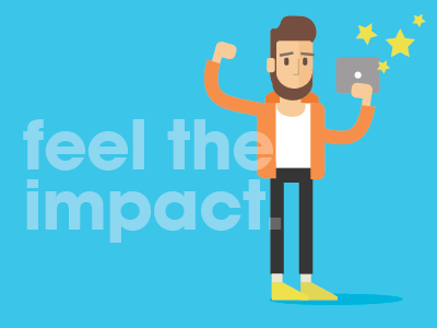 Feel the Impact of your Donation character how it works illustration omaze
