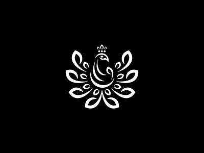 Peacock Logo for an Online Jewelry Shop black white jewellery jewelry logo peacock peacock logo
