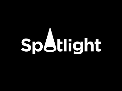 Spotlight Logo Idea bl bla black white black and white logo spotlight wordmark