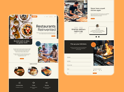 Feedex Website [ Landing Page ] cloud kitchen design ghost kitchen graphic design homepage landing page ui ui ux ux design web design website design