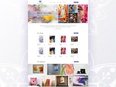 Art Creation Website Desgin web ui desgin