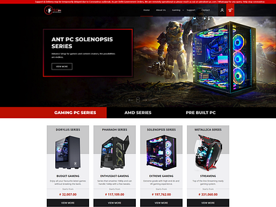 Gaming Website Design html development web ui desgin