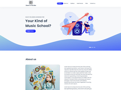Music school website design
