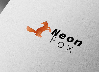 The Neon Fox Logo animation branding graphic design logo