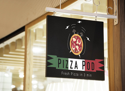 Pizza Pod Logo animation branding design graphic design illustration logo