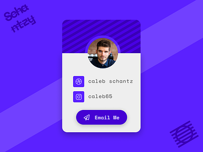 Contact Card design iconography ui