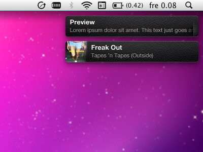 Notification Style growl interface mac notification ui