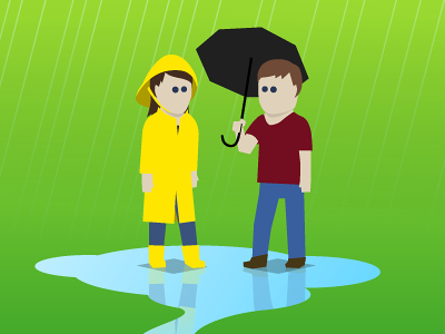 Rain character illustration illustrator rain vector