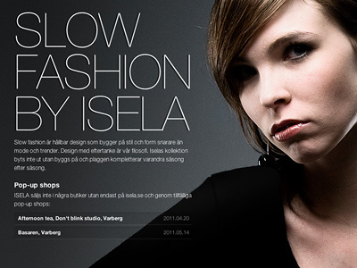 Front Page dark fashion helvetica typography web design website