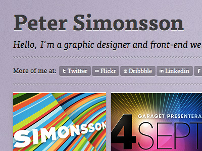 Portfolio button css3 ff tisa portfolio purple web design website
