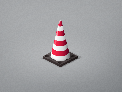 Cone cone illustration illustrator isometric traffic vector