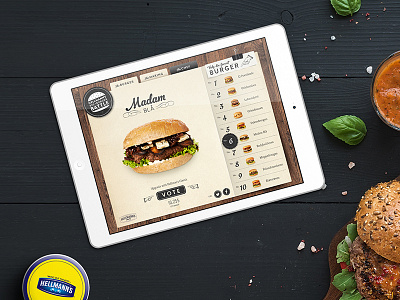 Hellmanns Big Burger Battle digitaldesign graphicdesign hellmanns ui ux webdesign