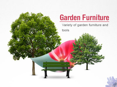 Home Garden creative design flowers furniture garden home tools ui