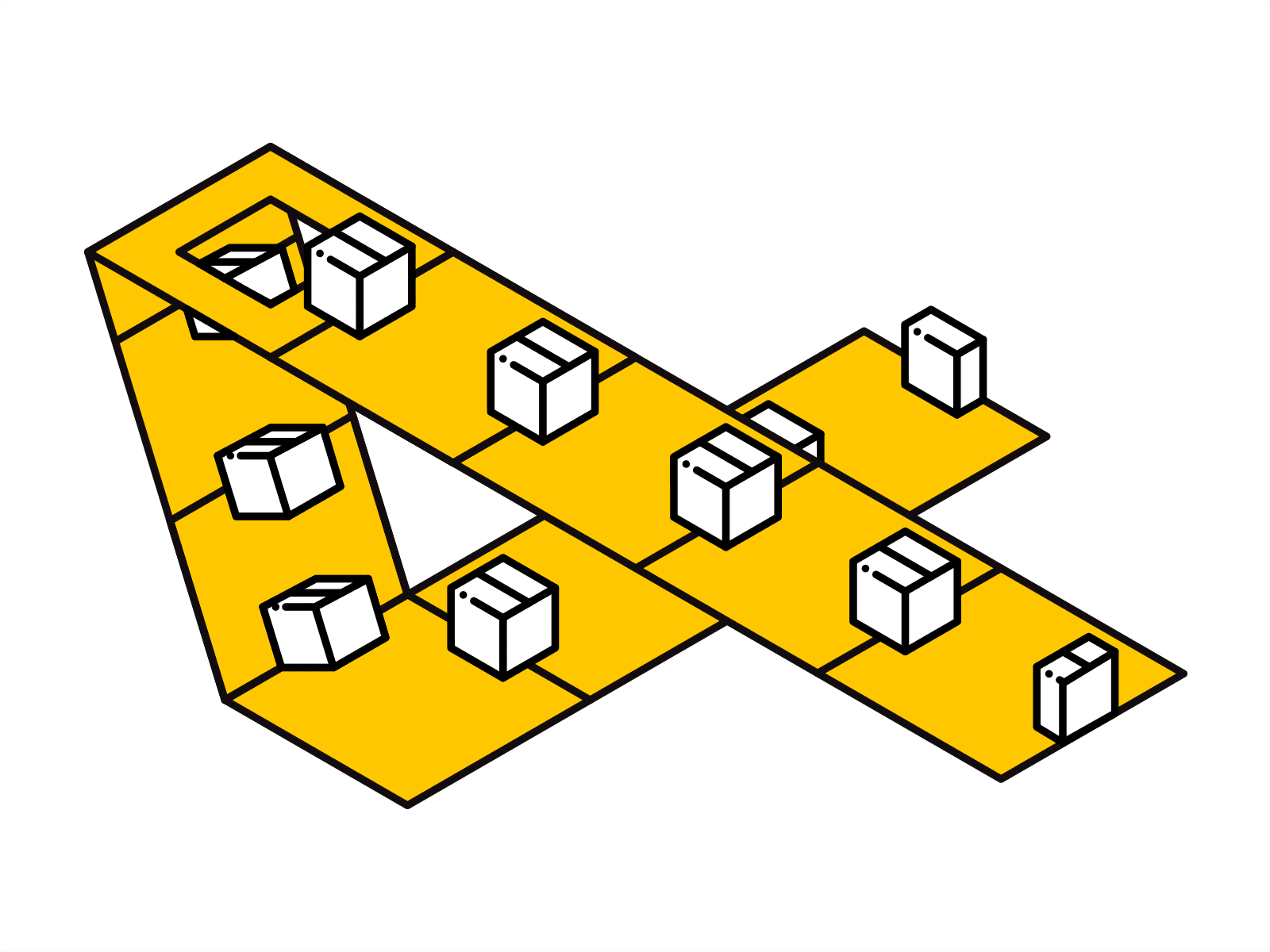 "4" Conveyor Belt Animated Illustration animation conveyor belt design factory flat illustration illustrator manufacturing minimal vector