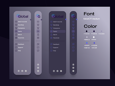 Sidebar navigation UI/UX darktheme design figma graphic design sidebar ui uiux