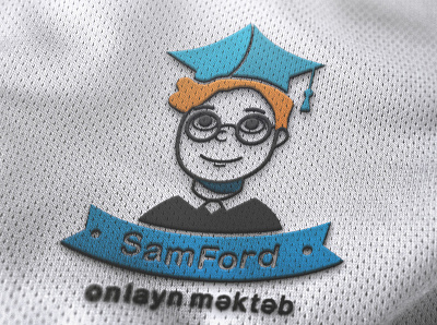 Logo for SamFord online school branding design illustration logo vector visualization