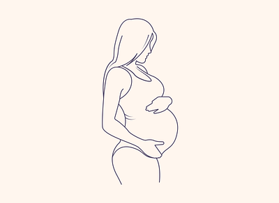 Line art pregnante mother art design graphic design illustration line line art pregnante mother mother one line pregnante vector