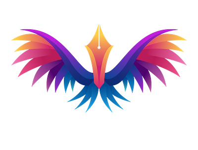 Phoenix Graphic Design Logo bird design eagle gradient graphic design illustration logo pen tool phoenix