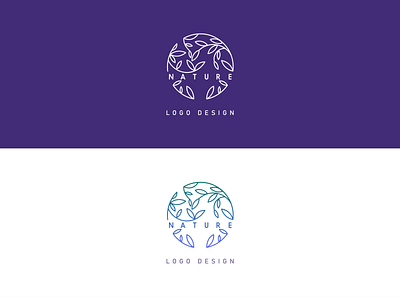 Nature and salon logo design template branding design graphic design illustration template ui vector