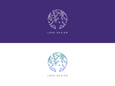 Nature and salon logo design template