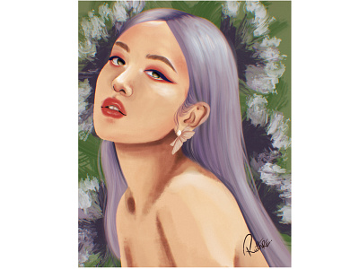 Rosé Portrait - Digital Ilustration