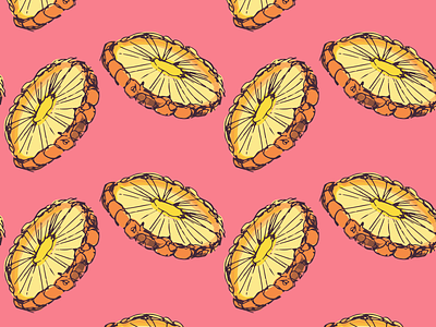 Pineapple Slices apparel design geometric illustration pattern pineapple seamless slices textile vector
