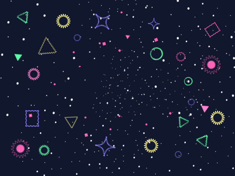 Slowly Disappearing eyes geometric gif motion pink shapes space star