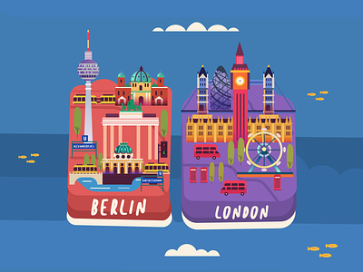 Berlin | London editorial illustration game art germany illustration london summer thy uk