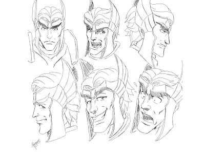 Wesley Expressions - Pencil anime character design design digital art game illustration videogames