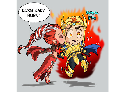 Burn, Baby Burn anime character design design digital art game illustration videogames