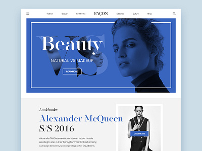 Façon Magazine beauty concept design editorial fashion interface magazine news web website