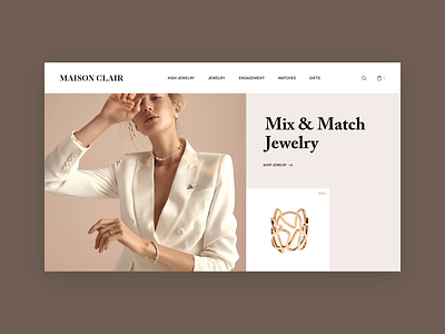 Maison Clair Jewelry Store animation branding concept design fashion interface jewelry jewelry store layout luxury motion typography ui ux video web web design