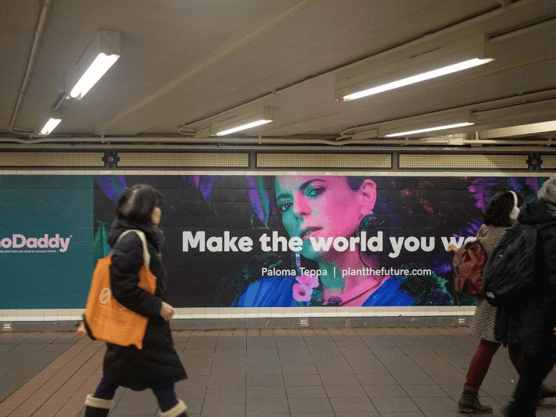 NYC Subway Take Over - Make the world you want advertising advertising campaign billboard branding design out of home subway