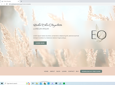 Boho Website Template Design branding design marketing web design