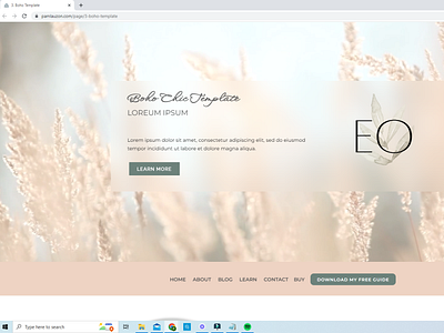 Boho Website Template Design