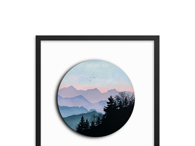 Mountain Sunset Digital Painting