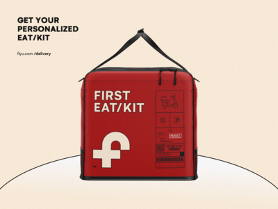 Fiyu - Starter EAT/KIT 3d application bag delivery food kit red scooter starter