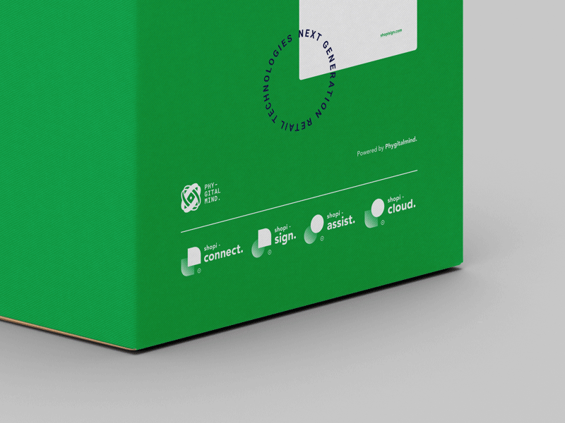 ShopiRetail - Box of Assist box circle design icon logo mark package symbol taygun