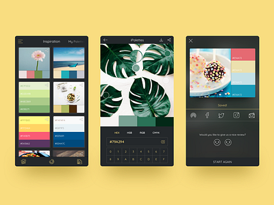 Inspirations for your palettes app color designer inspiration mobile palettes pick
