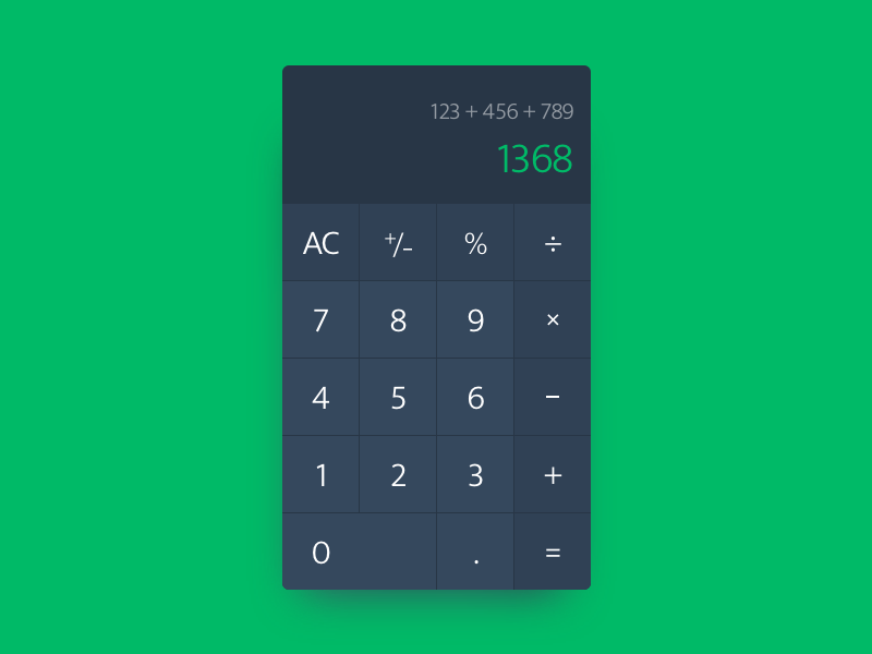 UI Challenge - Calculator by Duong Nhi on Dribbble